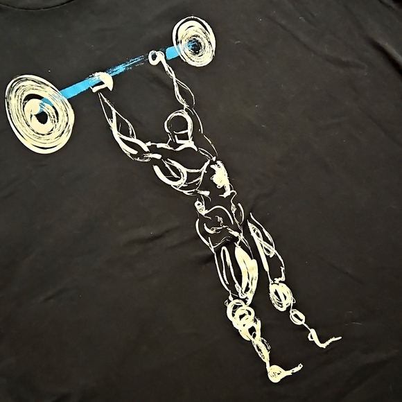 Next Level Apparel black short sleeve weightlifter graphic tee shirt  Sz. XXL - Picture 2 of 7